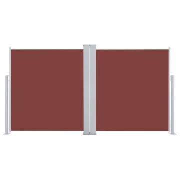 Retractable Side Awning Brown 120x600 cm - Stylish Privacy Solution