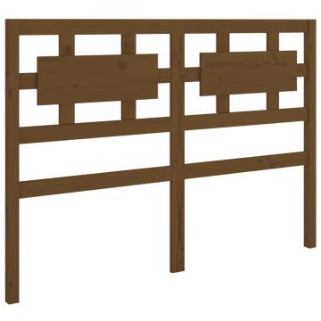 Honey Brown Bed Headboard - Solid Pine Wood - 125.5x4x100 cm