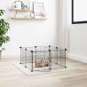 8-Panel Pet Cage with Door Black 35x35 cm Steel Size 1.5 cm Model 8-panel with door 