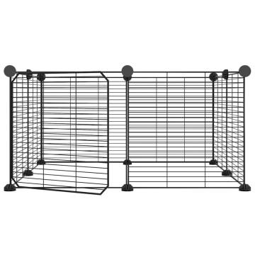 8-Panel Pet Cage with Door - Durable 35x35 cm Steel