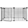 8-Panel Pet Cage with Door - Durable 35x35 cm Steel