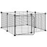 8-Panel Pet Cage with Door - Durable 35x35 cm Steel