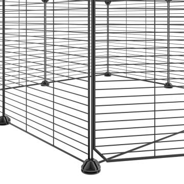 8-Panel Pet Cage with Door - Durable 35x35 cm Steel