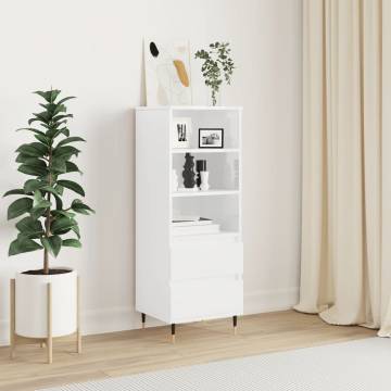 Highboard High Gloss White 40x36x110 cm - Stylish Storage