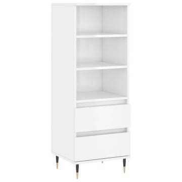 Highboard High Gloss White 40x36x110 cm - Stylish Storage