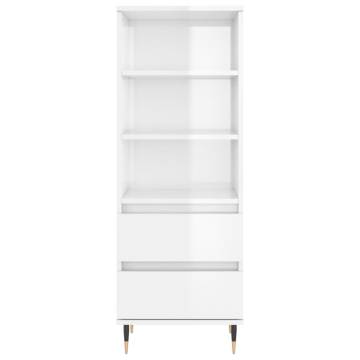 Highboard High Gloss White 40x36x110 cm - Stylish Storage