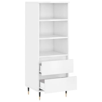 Highboard High Gloss White 40x36x110 cm - Stylish Storage