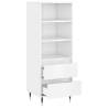 Highboard High Gloss White 40x36x110 cm - Stylish Storage