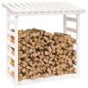 Firewood Rack White 108x64.5 cm | Solid Pine Wood Storage