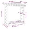 Firewood Rack White 108x64.5 cm | Solid Pine Wood Storage