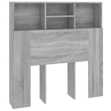 Headboard Cabinet Grey Sonoma - Stylish Bedroom Storage