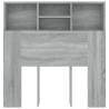 Headboard Cabinet Grey Sonoma - Stylish Bedroom Storage