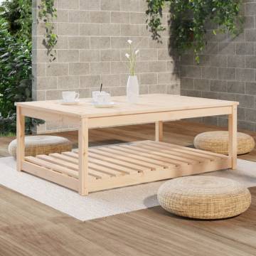 Elegant Solid Wood Garden Table - 121x82.5 cm