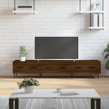 Brown Oak TV Cabinet - Stylish & Practical 150x36x30 cm