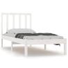 Bed Frame White Solid Wood Pine 100x200 cm - Stylish & Sturdy