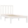 Bed Frame White Solid Wood Pine 100x200 cm - Stylish & Sturdy