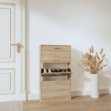 Shoe Cabinet Oak 59x17x108 cm - Stylish & Durable Storage