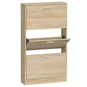 Shoe Cabinet Oak 59x17x108 cm - Stylish & Durable Storage