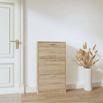 Shoe Cabinet Oak 59x17x108 cm - Stylish & Durable Storage