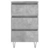 Concrete Grey Bedside Cabinets - 2 Pack, Stylish & Durable