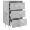 Concrete Grey Bedside Cabinets - 2 Pack, Stylish & Durable