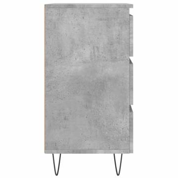 Concrete Grey Bedside Cabinets - 2 Pack, Stylish & Durable