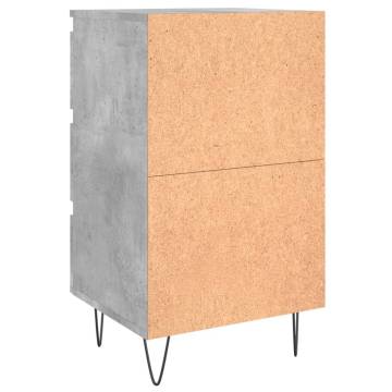 Concrete Grey Bedside Cabinets - 2 Pack, Stylish & Durable