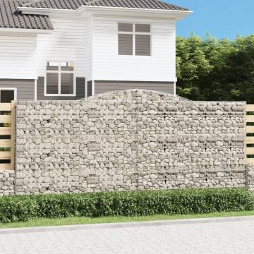 Arched Gabion Basket 400x50x180/200 cm - Durable Garden Barrier