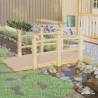 Garden Bridge with Railings 150x67x56cm Solid Wood Spruce Colour natural Model with railings 