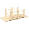 Garden Bridge with Railings - Solid Wood Spruce 150x67x56cm