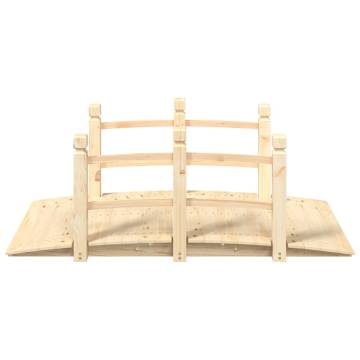 Garden Bridge with Railings - Solid Wood Spruce 150x67x56cm