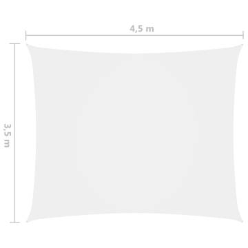 Sunshade Sail Oxford Fabric Rectangular 3.5x4.5m - White