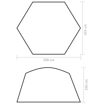 Green Pool Tent 500x433 cm - Perfect Shade Solution