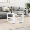 Stylish White Coffee Table - 59.5x59.5x40 cm Engineered Wood