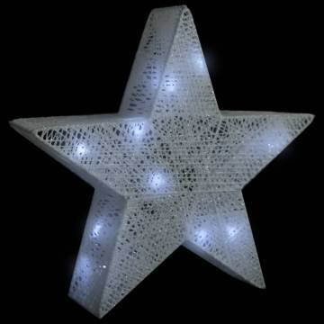 Christmas Decoration Stars - 3 pcs White Mesh LED Set