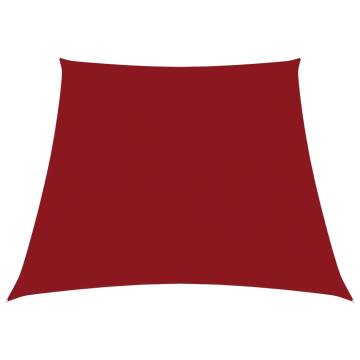 Sunshade Sail Oxford Fabric Trapezium 3/5x4 m Red - HipoMarket