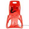 Red Sledge with Seat | Durable Polypropylene Sled for Kids