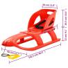 Red Sledge with Seat | Durable Polypropylene Sled for Kids