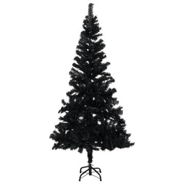 Black Pre-lit Christmas Tree with Ball Set - 210 cm PVC