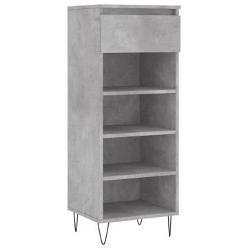 Concrete Grey Shoe Cabinet - 40x36x105 cm | HipoMarket UK