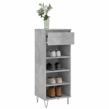 Concrete Grey Shoe Cabinet - 40x36x105 cm | HipoMarket UK