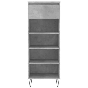 Concrete Grey Shoe Cabinet - 40x36x105 cm | HipoMarket UK