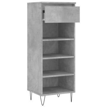 Concrete Grey Shoe Cabinet - 40x36x105 cm | HipoMarket UK