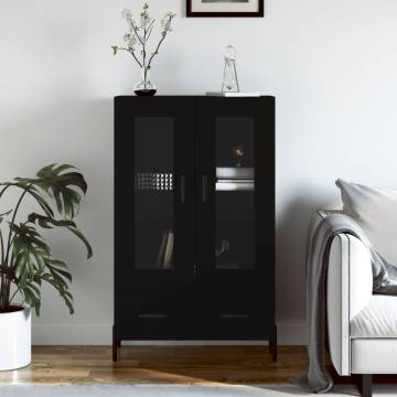 Stylish Highboard Black - 69.5x31x115 cm Engineered Wood