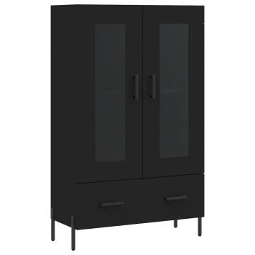 Stylish Highboard Black - 69.5x31x115 cm Engineered Wood