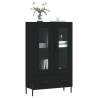 Stylish Highboard Black - 69.5x31x115 cm Engineered Wood