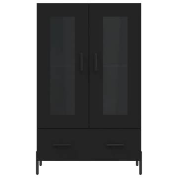 Stylish Highboard Black - 69.5x31x115 cm Engineered Wood