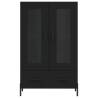 Stylish Highboard Black - 69.5x31x115 cm Engineered Wood