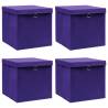 Storage Boxes with Covers 4 pcs 28x28x28 cm Purple Colour purple with lids Quantity in Package 4 Number of 1 