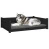 Stylish Dog Bed Black 105.5x75.5 cm - Solid Pine Wood Comfort